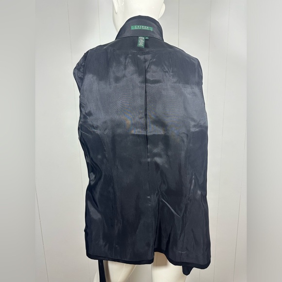 Lauren Ralph Lauren Short Trench Double Breasted Sz M w Belt - Picture 6 of 12